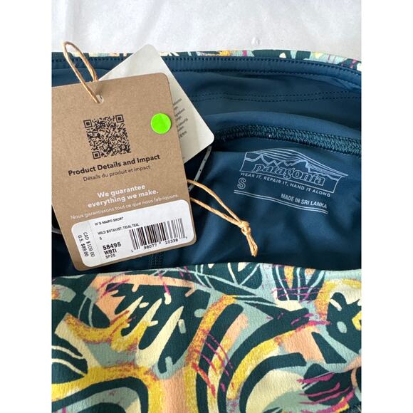 PATAGONIA Maipo Skort  Wild botanist tidal teal Small NWT - Picture 6 of 6